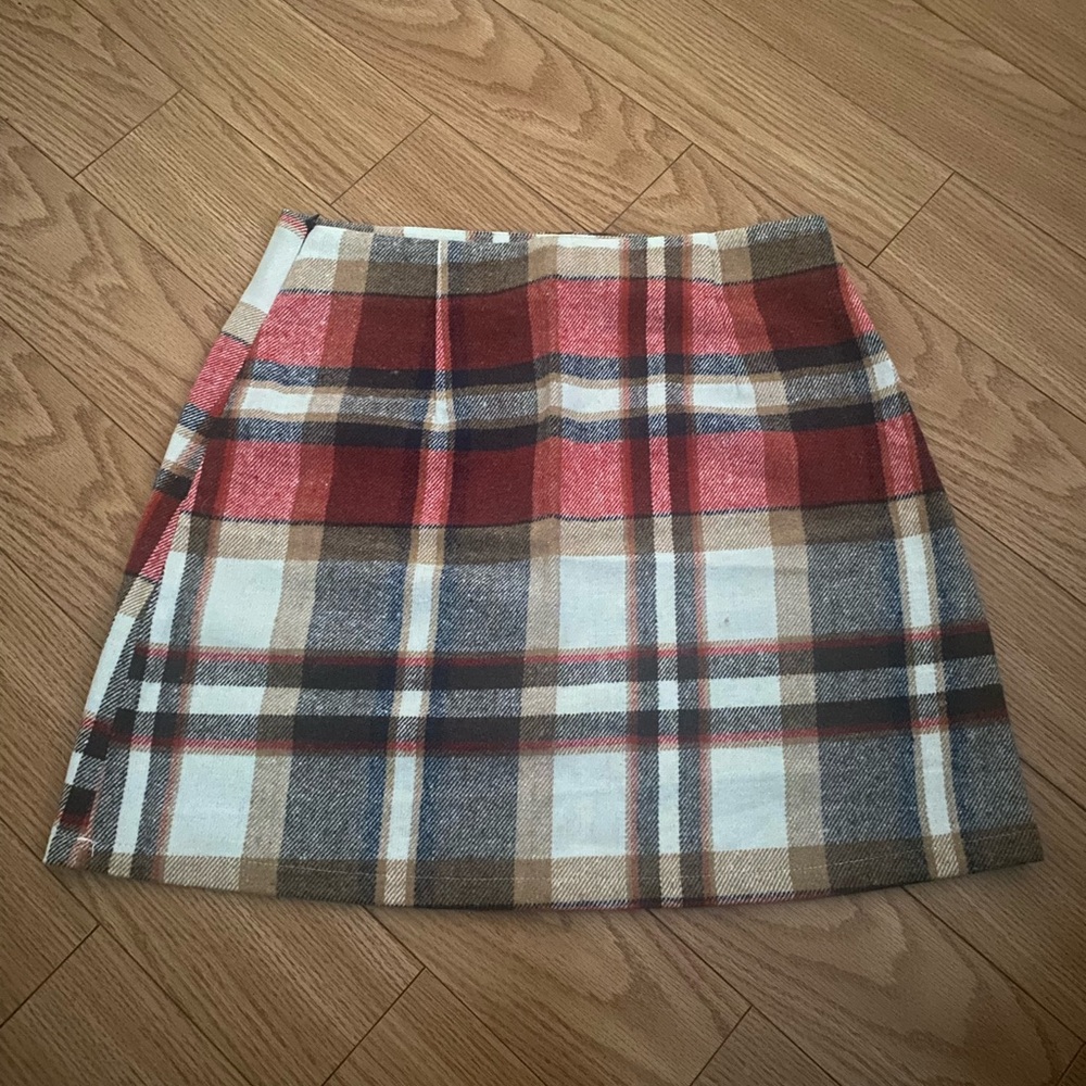 Plaid A-Line Skirt